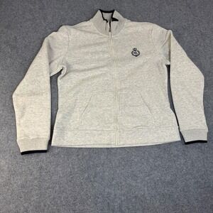 Lauren Active Ralph Lauren Zip Up Sweatshirt Jacket Light Grey RL Logo Size M